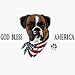 God Bless America PATRIOTIC BOXER Dog Adult Tee T-shirt