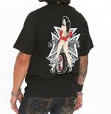 Lucky 13 Back Tire Pin Up Girl Hot Rod Tire T Shirt