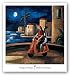 Pareja en Vespa by Didier Lourenco 12"x12" Art Print Poster