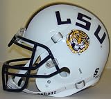 LSU Tigers 1997 White Throwback Schutt Full Size Authentic Football Helmet