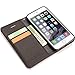iPhone 5s case,iPhone 5 case,iPhone 5s/5 Wallet Case SouldioTM Prequim Quality PU Leather Flip Cover Wallet Protective Case for iPhone 5s/5 with Card Holder and Fodable Kickstand(Black)