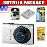 cheap Canon PowerShot SD770IS 10MP Digital Camera with 3x Optical Image Stabilized Zoom (Black) Package 1