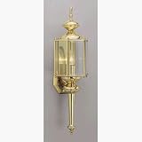 Designers Fountain 1103-CL-WB Solid Brass Bound Lantern Weathered Brass 7w x 24 h x 6-3/4 ext.