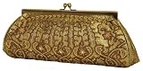 Clutch, Satin, Shinny beaded, vintage look, Evening Bag - Amaryllis