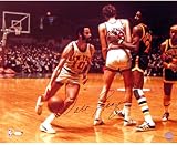 Walt Frazier New York Knicks - Dribbling Around Phil Jackson - 16x20 Autographed Photograph