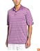 Adidas Golf Men's Climalite Two-Color Stripe Polo Shirt, Grape/White, Small