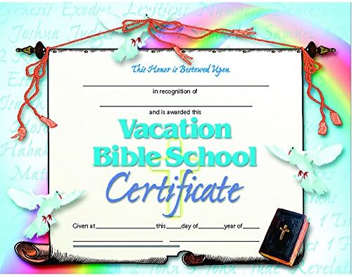 Vacation Bible School Certificate (Set of 30)