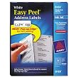 AVERY-DENNISON Easy Peel Address Labels for Inkjet Printer, 1 x 2-5/8, White, 750 per Pack