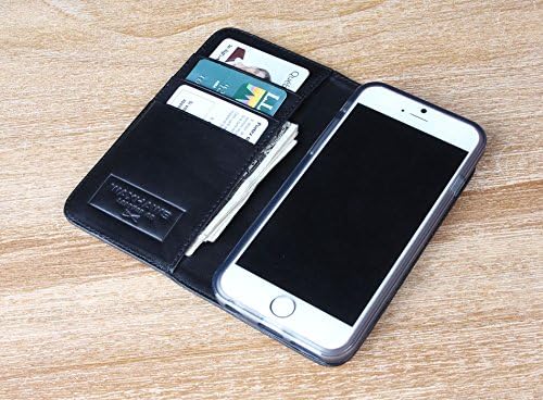 iPhone 6s, 6 Wallet "Breed's Hill" Full Grain Vegetable-Tanned Leather (BLACK)