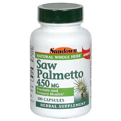 Sundown Saw Palmetto, 450 mg, 100 Capsules (Pack of 4) by Sundown