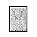 Heritage Lace Victorian Rose 60-Inch Wide by 84-Inch Drop Panel, White