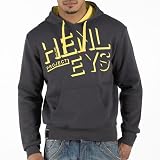 Henleys Mens Helmson Overhead Hoody Charcoal/Yellow