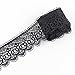 Yontree Floral Venise Lace Applique Bridal Wedding Applique Black 3 yards