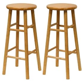 Winsome Natural 30 Bar Stools Set of 2 by Winsome