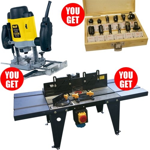 Wolf 1200w Router,Aluminium Top Router Table 