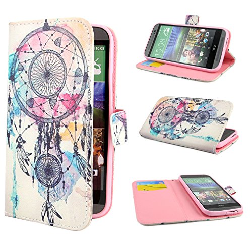 Leathlux Painting Art Design Wallet PU Leather Stand Flip Case Cover for HTC One (M8) / HTC One (M8) CDMA