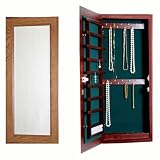 Recessed Wall Mount Jewelry Cabinet with Key Lock - Small by Organize.com