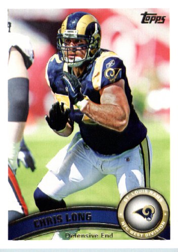 2011 Topps Football Card # 89 Chris Long - St. Louis Rams - NFL Trading Card in a Protective Case!