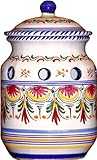 Ceramic Garlic Keeper from Spain. Multicolor Pattern