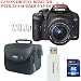 Canon EOS Rebel XSi (a.k.a. 450D) SLR Digital Camera Kit (Black) EF-S 18-55mm f/3.5-5.6 IS Lens (Black) + Transcend TS4GSDHC6-S5W 4GB SDHC6 Memory Card + Samsonite Digital Camera Gadget Bag (Black)
