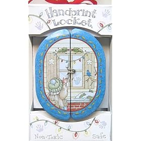 Jack Frost Plaster Handprint Tin Christmas Ornament Keepsake Kit