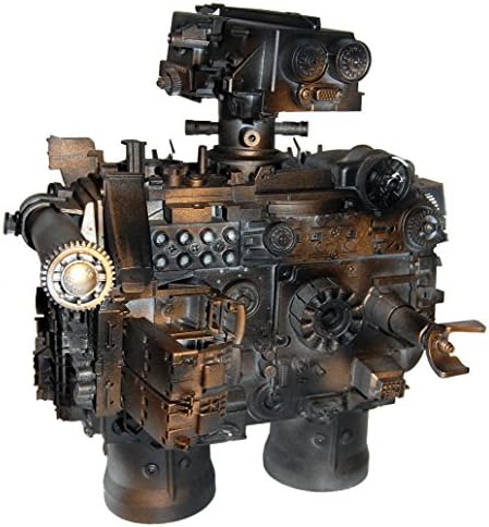 Vanguard Bot - One of A Kind Mixed Media &amp; Metal Large Sculpture, Battle Gold