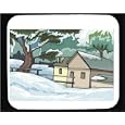 Mouse Pad with cold, climate, houses, snow, Asia, Russia, nature, barn, covered, ice, winter