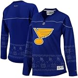 NHL Women's St. Louis Blues Fair Isle Fashion Jersey (Blue, Medium)