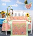 Sunflower Blossom Baby Girls Crib Nursery Bedding SET 10pcs