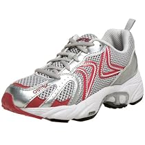 Aetrex Women's Z589W Zoom Runner Running Shoe,Silver/Cranberry,7.5 W US