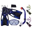 PROMATE Junior Snorkeling Scuba Diving Mask DRY Snorkel Fins Set for kids