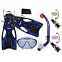 PROMATE Junior Snorkeling Scuba Diving Mask DRY Snorkel Fins Set for kids