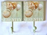 Towel Hooks Features Seashells - Seaside Serenity - Set of 2 - Beach Decor