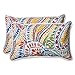Pillow Perfect 572581 Outdoor Ummi Rectangular Throw Pillow, Set of 2, Multicolored