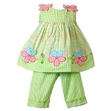 Baby Toddler Girls Clothing GINGHAM FLOWER Top Pant Set CHANTILLY PLACE 12M-4T