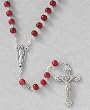 21" Silver Tone Rosary - Guadalupe, 7mm Red Beads and Crucifix with Hearts - Imported from ITALY 21" Silver Tone Rosary - Guadalupe, 7mm Red Beads and Crucifix with Hearts - Imported from ITALY