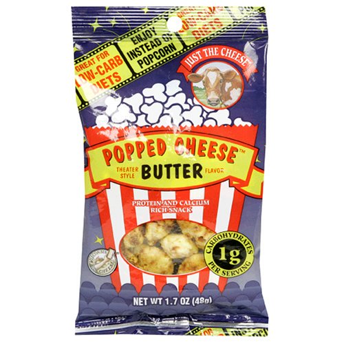 Just the Cheese Butter Flavor Popped Cheese, 1.7-Ounce Bags (Pack of 6)