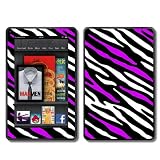 Amazon Kindle Fire Skins Kit - Purple Zebra Stripes - Skins Decals. (This will only fit the Kindle Fire).