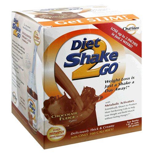OxeSlim Diet Shake 2 Go, Chocolate Fudge Flavor, 4-Count Boxes of 1.61-Ounce Bottles (Pack... by OxeSlim