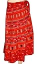 New Boho Hippie Gypsy Block Print Sarong Wraparound Skirt Dress India
