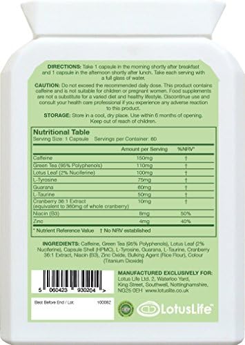 LotusLite Plus - The Natural Skinny Pill - Slimming Diet Tablets (60 Capsules)