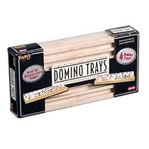 Fundex Set Of 4 Wooden Domino Trays