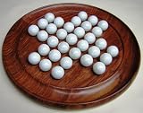 from Elysium Enterprises Solitaire. Solid Shisham Wood. Attractive White Balls. 30cm