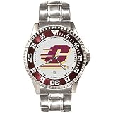 Central Michigan Chippewas Suntime Competitor Game Day Steel Band Watch - NCAA College Athletics