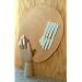 Wood Artist Palette with 4 Plastic Palette Knives