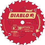 Freud D0620X Diablo 6-Inch 20 Tooth ATB Trim Saw Blade with 1/2-Inch Arbor