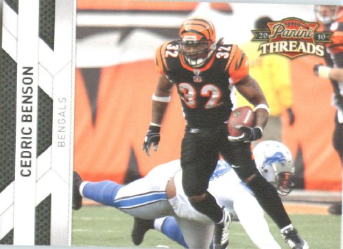 2010 Panini THREADS Football Card #30 Cedric Benson - Cincinnati Bengals - NFL Trading Card in Screwdown Case