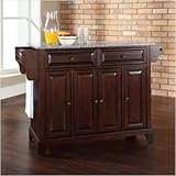 Crosley Furniture Newport Solid Granite Top Mahogany Kitchen Island