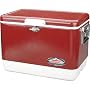 Coleman 54 Quart Steel Belted Cooler, Red