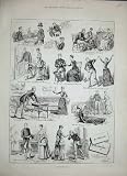 1886 VALENTINE'S DAY SCENES ROMANCE MEN WOMEN LETTERS